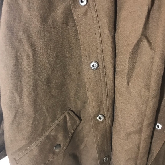 Christopher & Banks jacket size xl linen rayon brown office core busines… - Picture 7 of 10